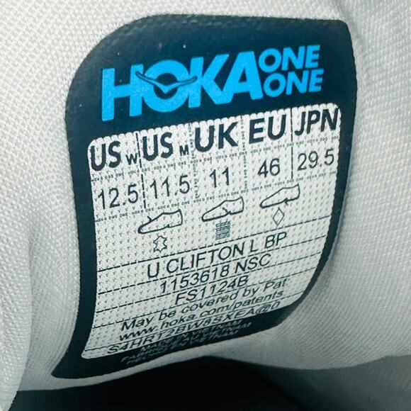 Hoka One One Men's Clifton Leather 'Vibrant Bloom' Running Shoes Size 11.5 - Picture 11 of 11